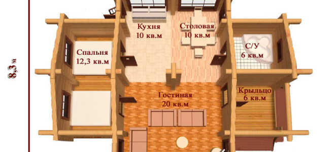 Способы отделки срубов внутри