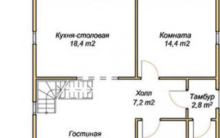 Проект дома из бруса с мансардой 9 на 9