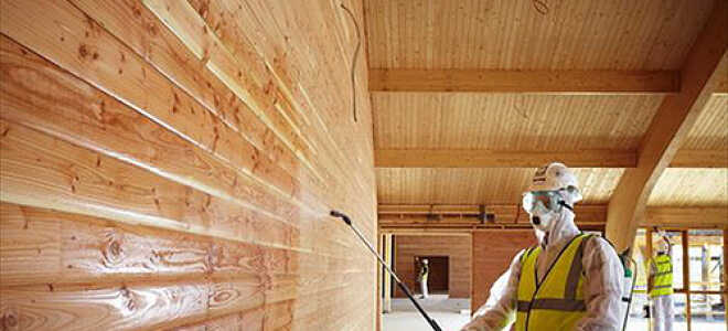 Огнезащитная пропитка деревянных изделий и конструкций