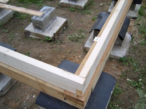 Фундамент из бруса столбчатый Фундамент из бруса столбчатый