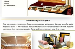 Особенности утепления потолка бани Особенности утепления потолка бани